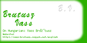 brutusz vass business card